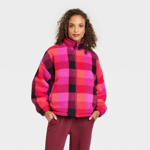 a new day Jackets & Blazers - A new day Pink and Red Plaid Womens and  Kids Jackets